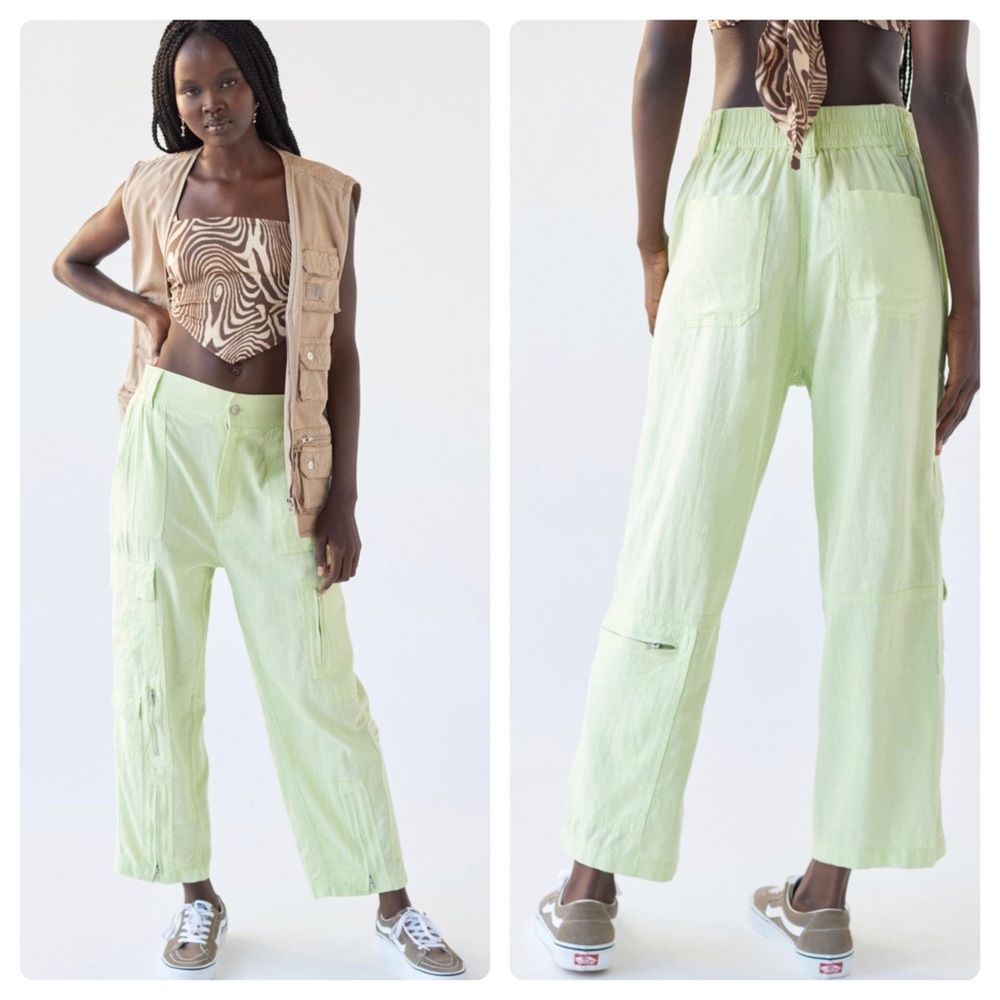 UO Myla linen cargo pants